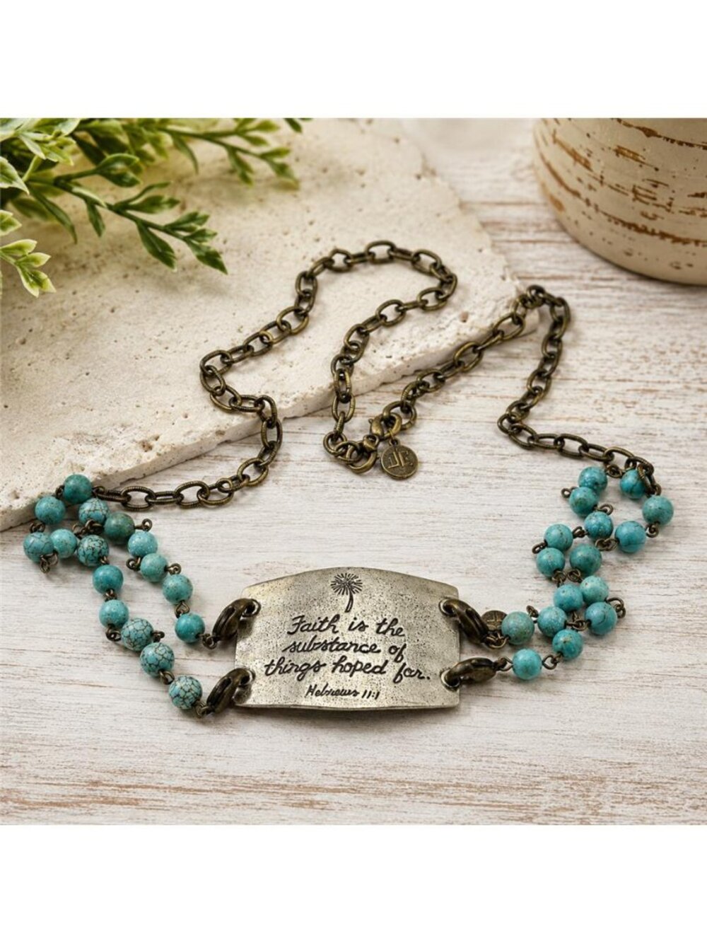 Lenny & Eva Blacksmith Faith Hebrews 11:1 Convertible Necklace Bracelet Retired